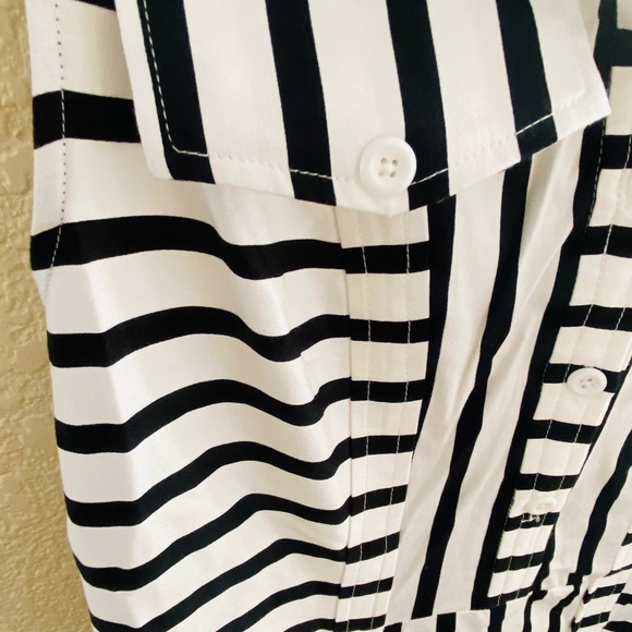 Julia Jordan Women's Shirt Dress Striped with Collar and Pockets size 8 - Picture 10 of 14